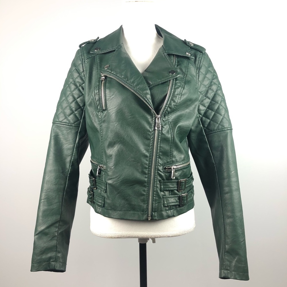 Ci Sono Faux Leather Moto Jacket
